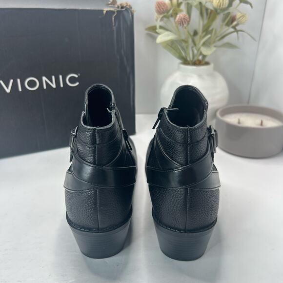 Vionic Brionie Chelsea Suede Side Zip Ankle Boot Brown Women 7.5 Arch Support - Picture 4 of 11